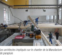 Les architectes sur le chantier