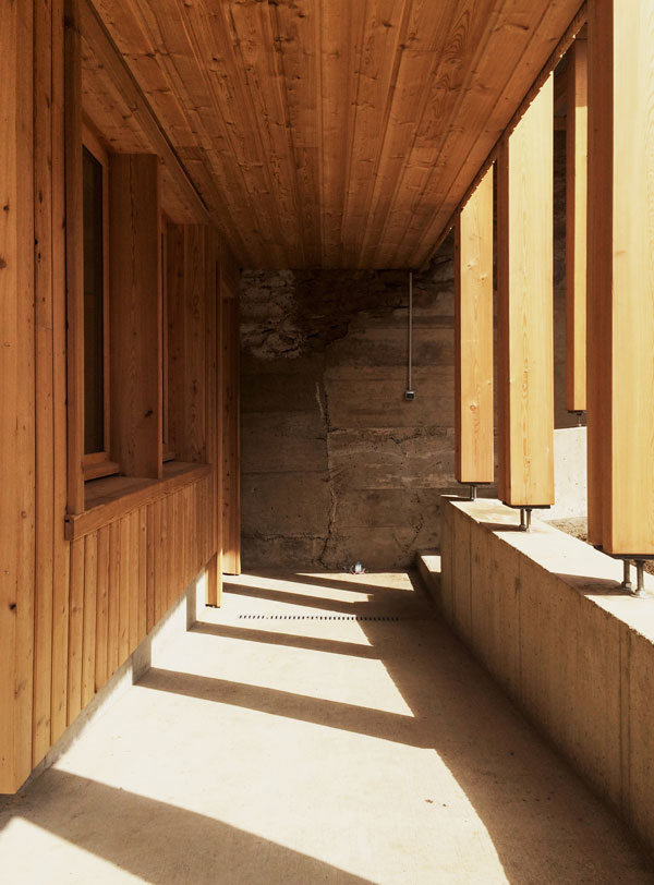 Vue sur le parcours abrit